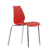 Стул СМН-234 Лила хром металл, стопируемый, красный