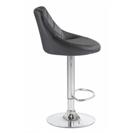 Барный стул Logan черный ножка хром