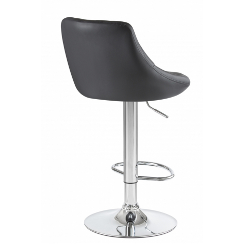 Барный стул Logan черный ножка хром