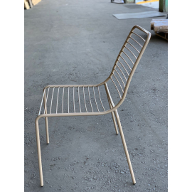 Металлический стул Ла Мели New серо-бежевый