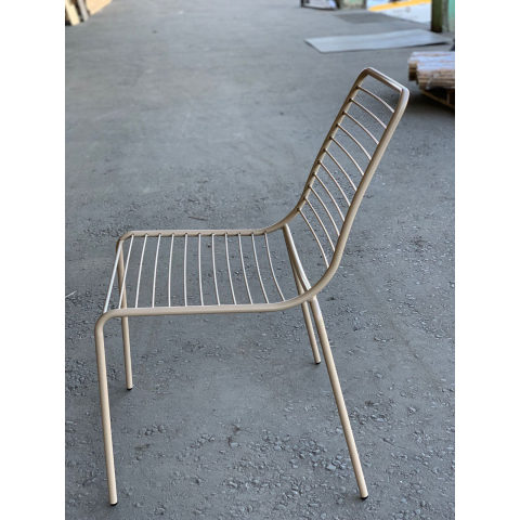 Металлический стул Ла Мели New серо-бежевый