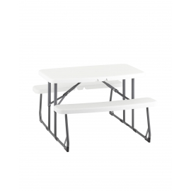 Комплект стола и двух скамеек Кейт детский раскладной белый