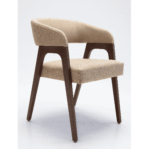Кресло Берни каркас орех обивка Kiton-03