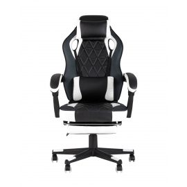 Кресло игровое TopChairs Virage черно-белое