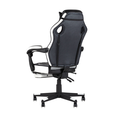 Кресло игровое TopChairs Virage черно-белое