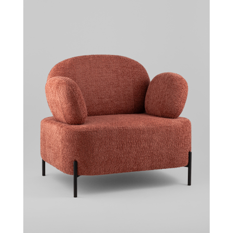 Кресло Кэнди ткань букле коралловый