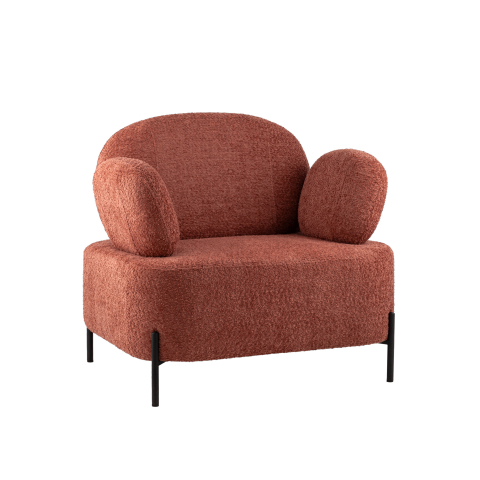Кресло Кэнди ткань букле коралловый
