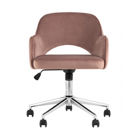 Кресло компьютерное Кларк велюр розовый