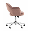 Кресло компьютерное Кларк велюр розовый