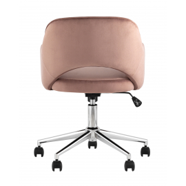 Кресло компьютерное Кларк велюр розовый