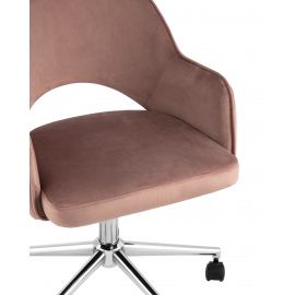 Кресло компьютерное Кларк велюр розовый