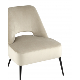 Кресло лаунж Бостон велюр бежевый