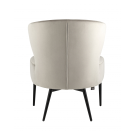 Кресло лаунж Royal велюр серо-бежевый