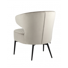 Кресло лаунж Royal велюр серо-бежевый