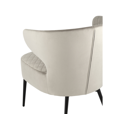 Кресло лаунж Royal велюр серо-бежевый