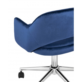 Кресло компьютерное Кларк велюр синий
