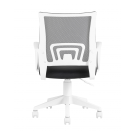 Кресло офисное TopChairs ST-BASIC-W серый крестовина пластик белый