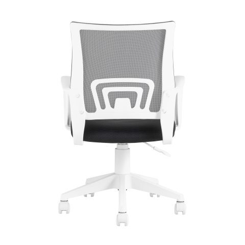 Кресло офисное TopChairs ST-BASIC-W серый крестовина пластик белый