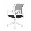 Кресло офисное TopChairs ST-BASIC-W серый крестовина пластик белый