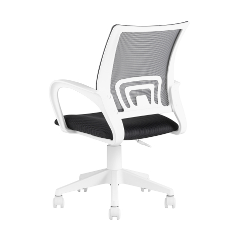 Кресло офисное TopChairs ST-BASIC-W серый крестовина пластик белый