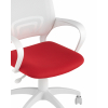Кресло офисное TopChairs ST-BASIC-W красная ткань крестовина белый пластик