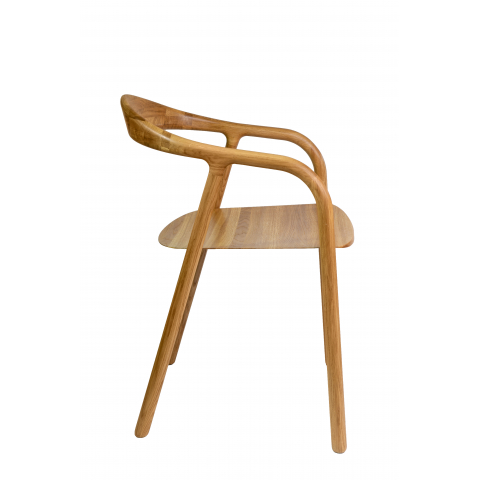 Деревянное кресло Осмо с подлокотниками цвет шёлк матовый