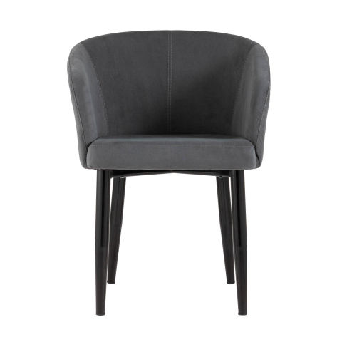 Кресло Ральф велюр тёмно-серый