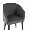 Кресло Ральф велюр тёмно-серый