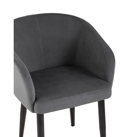Кресло Ральф велюр тёмно-серый