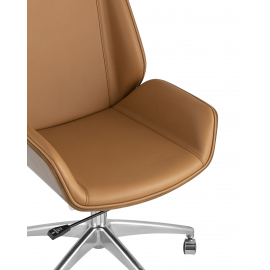 Кресло руководителя TopChairs Crown коричневое