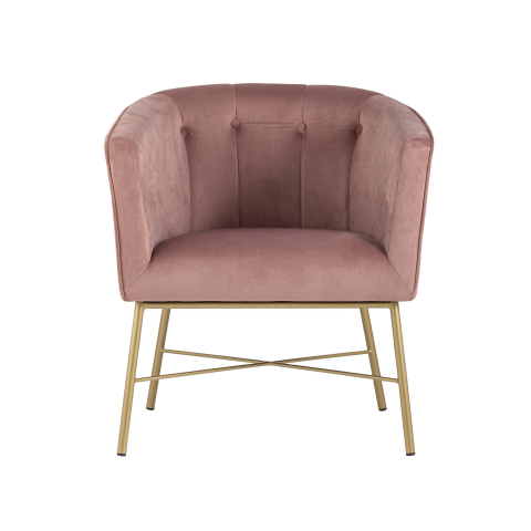 Кресло Шале велюр розовый