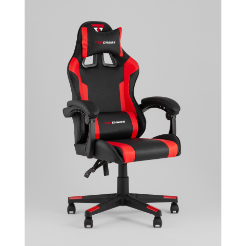 Кресло спортивное TopChairs Commander черно-красный