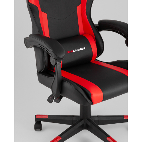 Кресло спортивное TopChairs Commander черно-красный