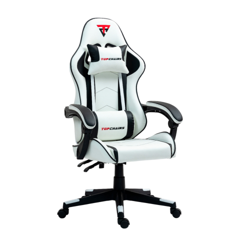 Кресло спортивное TopChairs Shadow бело-черный