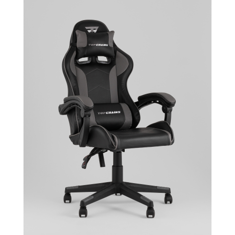 Кресло спортивное TopChairs Shadow черно-серый