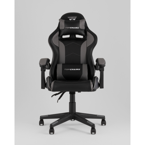 Кресло спортивное TopChairs Shadow черно-серый