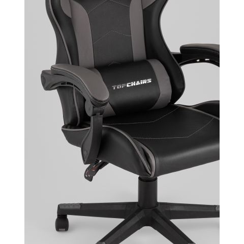 Кресло спортивное TopChairs Shadow черно-серый