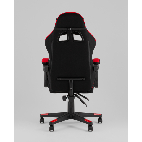 Кресло спортивное TopChairs Shadow ткань черно-красный