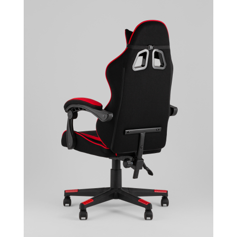 Кресло спортивное TopChairs Shadow ткань черно-красный