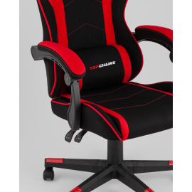 Кресло спортивное TopChairs Shadow ткань черно-красный