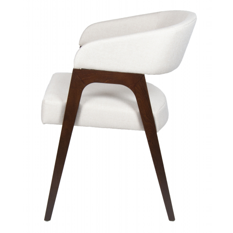 Кресло Берни орех обивка рогожка Kiton-01