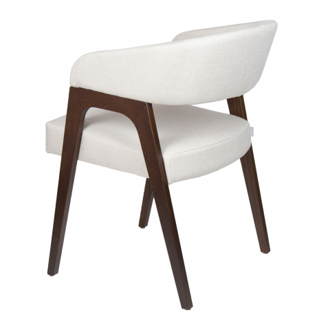 Кресло Берни орех обивка рогожка Kiton-01