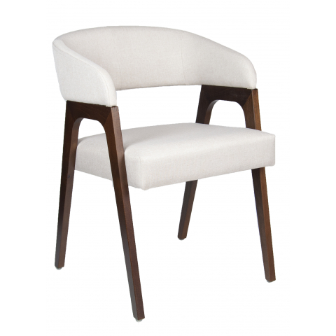 Кресло Берни орех обивка рогожка Kiton-01