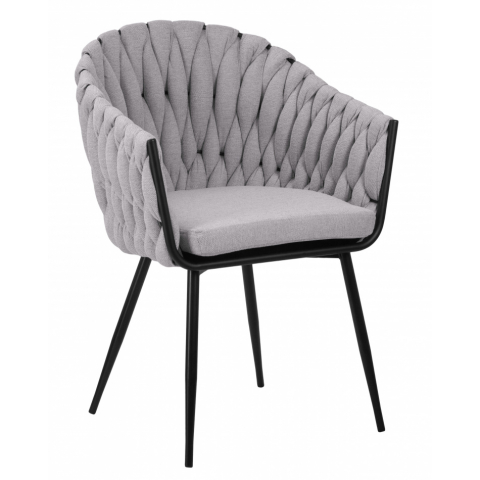 Стул обеденный MATILDA, цвет сиденья серый (LAR-275-17), цвет основания черный