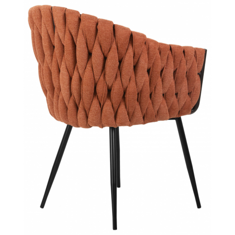 Стул обеденный MATILDA, цвет сиденья оранжевый (LAR-275-27), цвет основания черный