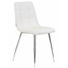 Стул обеденный ALEX, цвет сиденья белая экокожа (P-02), цвет основания хромированная сталь
