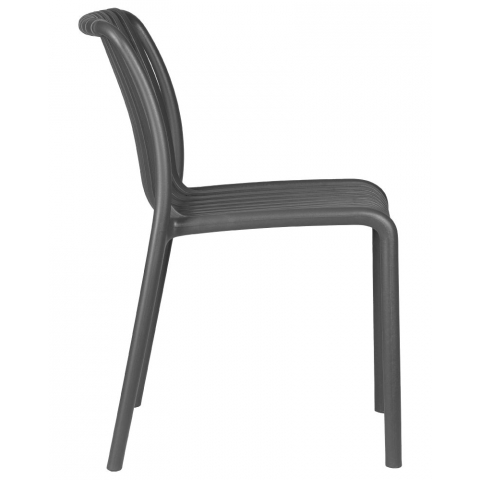 Стул обеденный WALTER, темно-серый из пластика