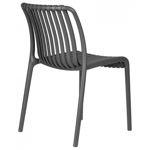 Стул обеденный WALTER, темно-серый из пластика