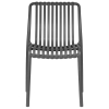 Стул обеденный WALTER, темно-серый из пластика