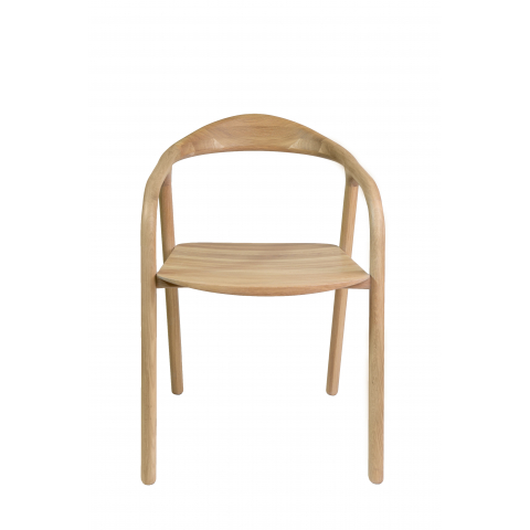 Деревянное кресло Осмо с подлокотниками цвет натуральный дуб